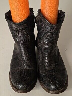 Corral Women's Black Perforated Leather Ankle Boots